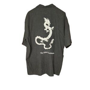 Harley-Davidson Smoky Mountain Mens Black Short Sleeve Button-Up Shirt W/ Dragon